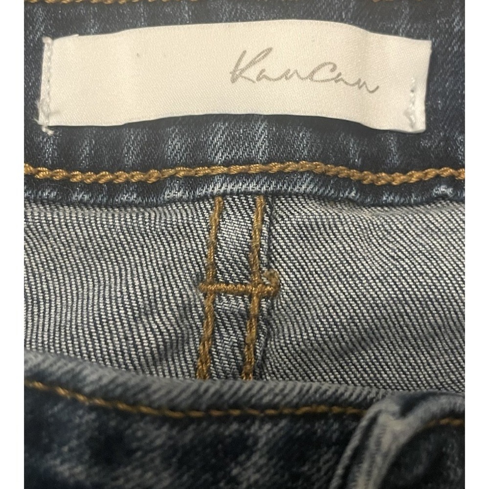 KanCan Jeans Women's 11/29 Dark Washed Distressed Skinny Raw Hem Stretch Denim - Picture 4 of 6